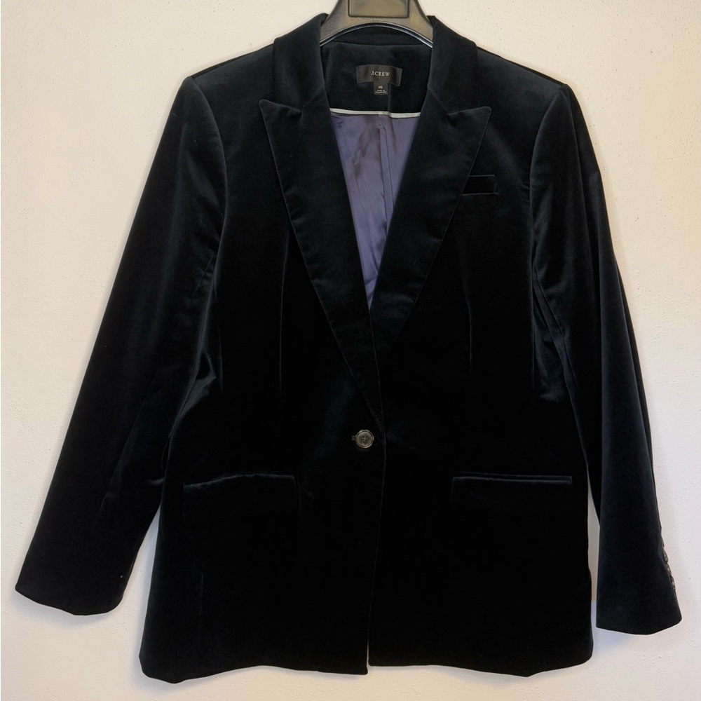 J Crew Willa Blazer in Black Velvet